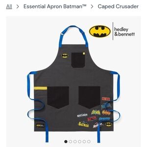 Batman Gray Apron with Colorful Logos